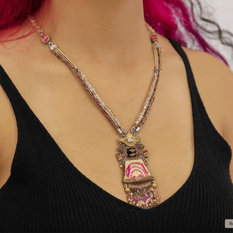 'Plum Wine Set - Pulm Necklace' by Ayala Bar - Curated Living