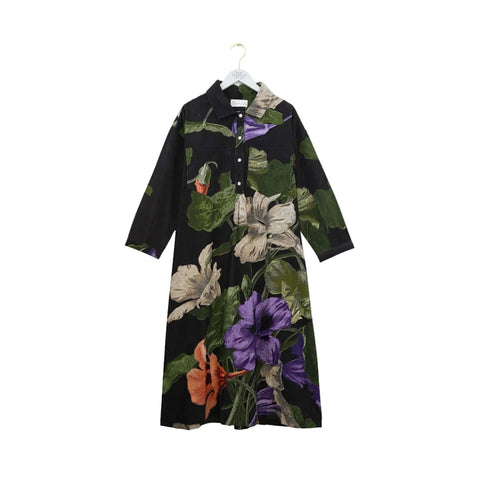 Pocket Dress 'Nasturtium Black' by One Hundred Stars - Curated Living