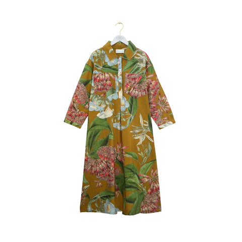 Pocket Dress 'Rhodoleia Gold' by One Hundred Stars - Curated Living