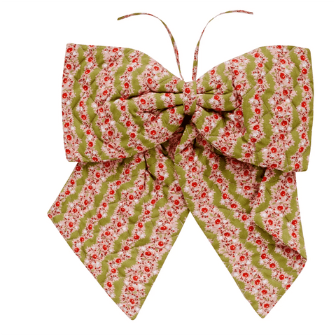 Quilted Bow 'Hedgerow Stripe Nocharella' by Projekti Tyyny - Curated Living