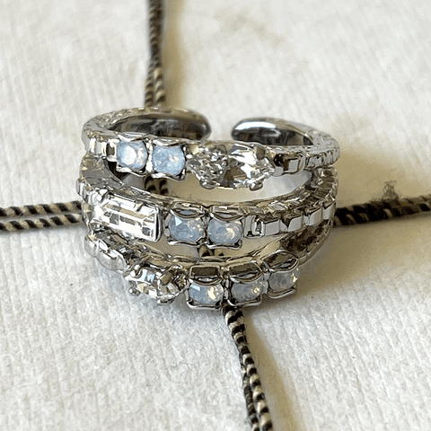 Ring 'Triple Stacked Crystal' by Sorrelli - Curated Living