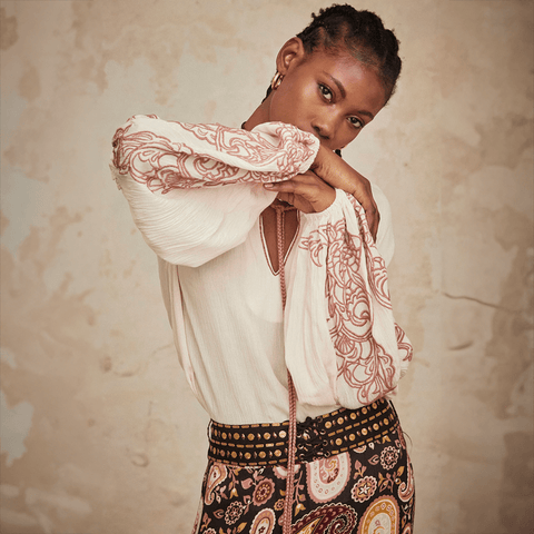 Rose 'Yojana' Blouse by NKN Nekane - Curated Living