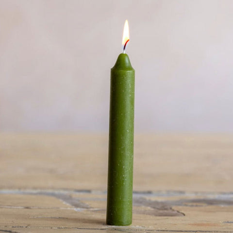 Rustic 'Fern Green' Dinner Candle by Grand Illusions - Curated Living