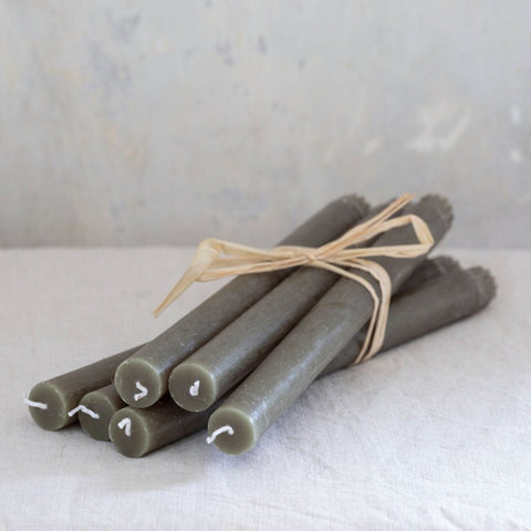 Rustic 'Hunter Green' Dinner Candle by Grand Illusions - Curated Living