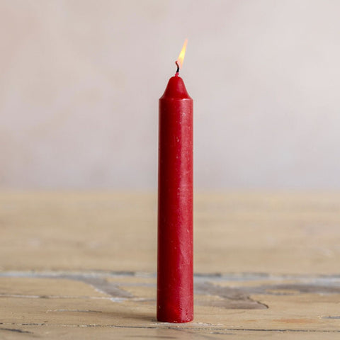 Rustic 'Lipstick Red' Dinner Candle by Grand Illusions - Curated Living
