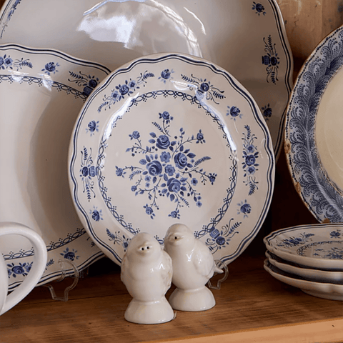 Salad or Dessert Plate 'Vila' Blue and White by Costa Nova - Curated Living