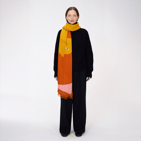 Scarf 100 Amour in Nude by Inoui Editions - Curated Living