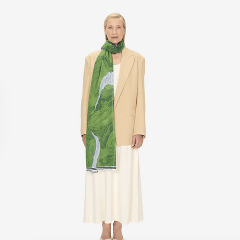 Scarf 100 'Balthazar' in Blue by Inoui Editions - Curated Living