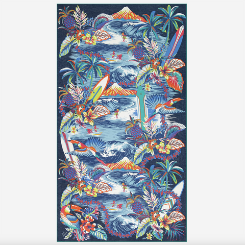 Scarf 100 'Hawai' in Blue by Inoui Editions - Curated Living