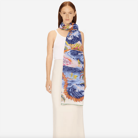 Scarf 100 'Hawai' in White by Inoui Editions - Curated Living