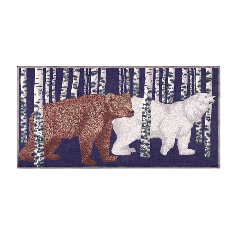 Scarf 100 'Ours in Navy' Inoui Editions - Curated Living