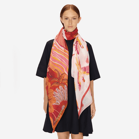 Scarf 100 'Rio' in Flamboyant by Inoui Editions - Curated Living