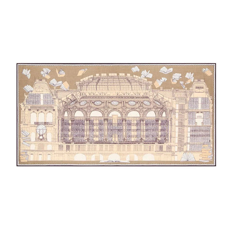 Scarf 100 'Vivienne in Brown' Inoui Editions - Curated Living