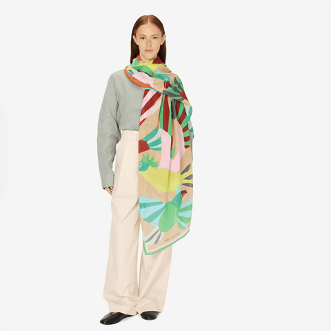 Scarf 100 'Voyage' in Natural by Inoui Editions - Curated Living