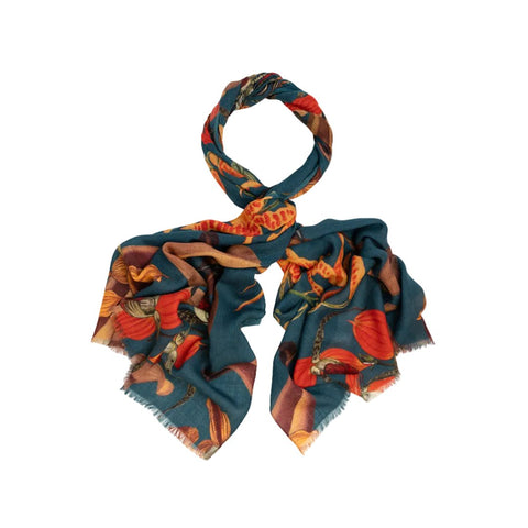 Scarf 'Orchid Teal - Wool' by One Hundred Stars - Curated Living