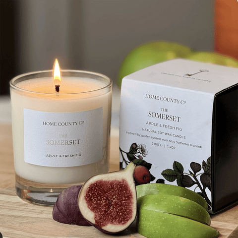Scented Candle 'The Somerset - Apple and Fresh Fig' by Home County Co - Curated Living