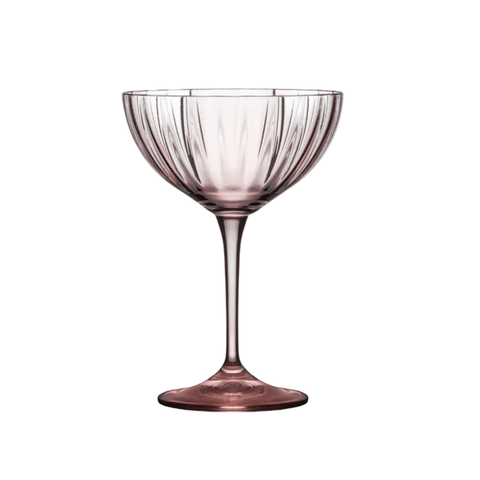 Sensa 'Pink Magnolia' Champagne Saucer Glasses - Set of Six by Costa Nova - Curated Living