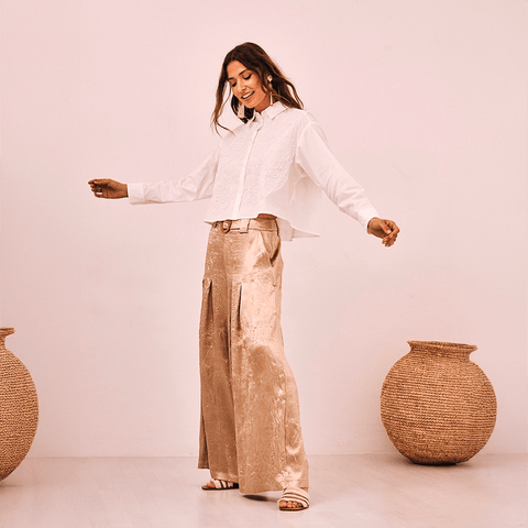 Shirt 'Zawadi' White by NKN Nekane - Curated Living