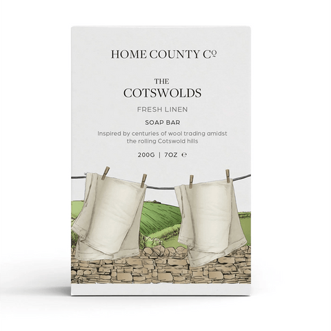 Soap Bar 'The Cotswold - Fresh Linen' by Home County Co - Curated Living
