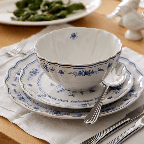 Soup or Cereal Bowl 'Vila' Blue and White by Costa Nova - Curated Living
