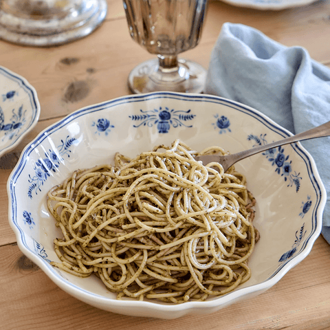Soup or Pasta Bowl 'Vila' Blue and White by Costa Nova - Curated Living