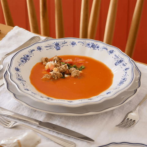 Soup or Pasta Plate 'Vila' Blue and White by Costa Nova - Curated Living