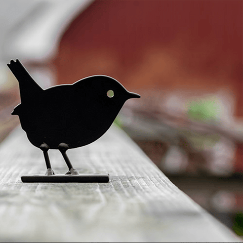 Standing Metal 'Wren' Silhouette by Wildlife Garden of Sweden - Curated Living