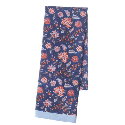 Tablecloth 'Divya Midnight' Hand Block Printed Cotton by Bungalow of Denmark - Curated Living