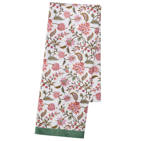 Tablecloth 'Divya Sorbet' Hand Block Printed Cotton by Bungalow of Denmark - Curated Living