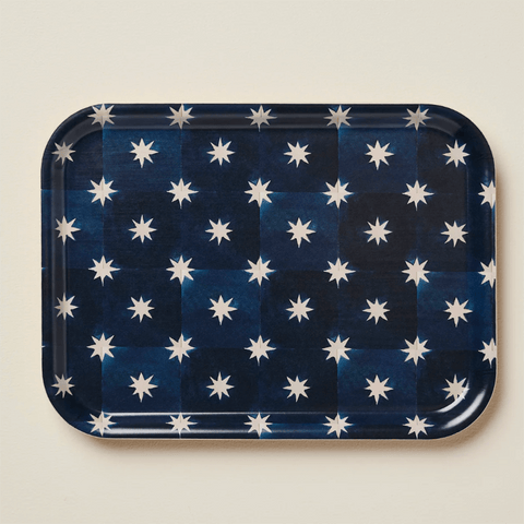 Tray 'Navy Star' Small by Wanderlust - Curated Living