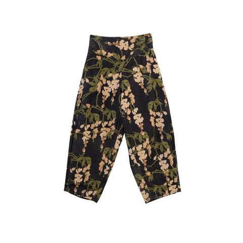 Trousers 'Wisteria Black' Needlecord Barrel by One Hundred Stars - Curated Living