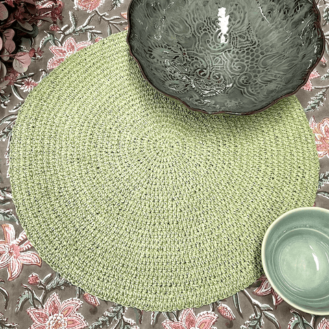 Twisted Grass Placemat 'Green' by Bungalow of Denmark - Curated Living