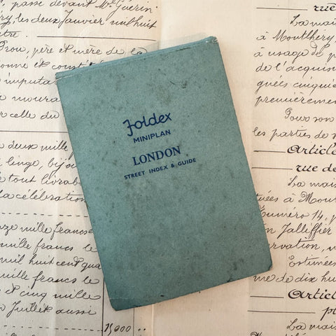 Vintage 'Foldex Miniplan London Street Index and Guide' Map - Curated Living