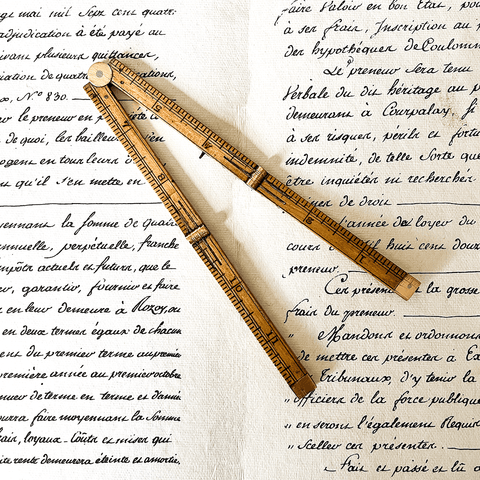 Vintage Wooden Ruler. - Curated Living