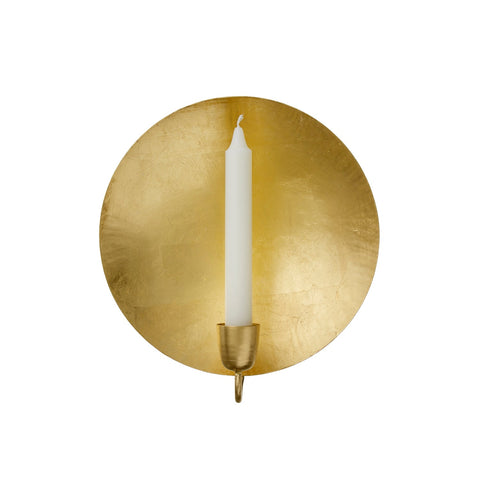 Wall Light 'Round Golden' Metal by Bungalow of Denmark - Curated Living