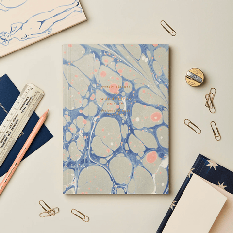 Weekly Planner 'Blue Marble' by Wanderlust - Curated Living