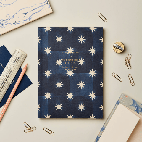 Weekly Planner 'Navy Star' by Wanderlust - Curated Living