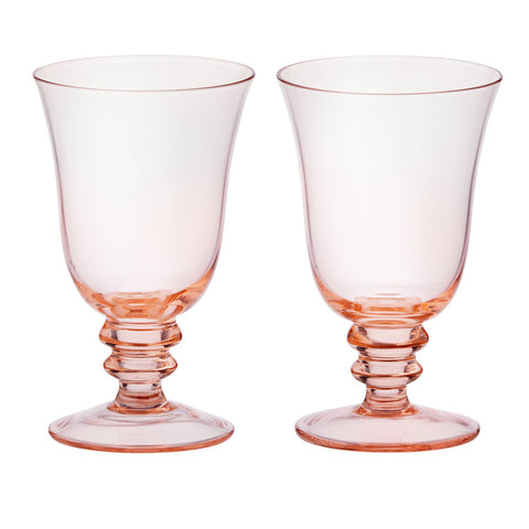 Leopold 'Peach' Wine Glasses by Bungalow of Denmark
