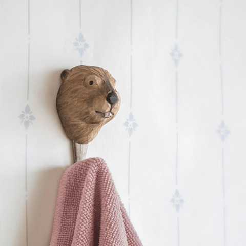 Wooden 'Beaver' Door Hook by Wildlife Garden of Sweden - Curated Living