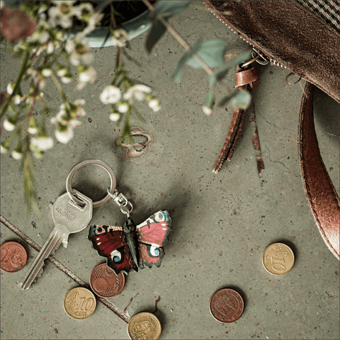 Wooden 'Butterfly' Keyring by Wildlife Garden of Sweden - Curated Living