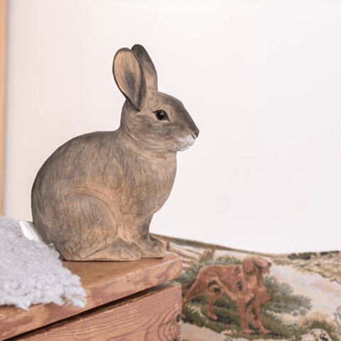 Wooden Decorative 'European Rabbit' by Wildlife Garden of Sweden - Curated Living