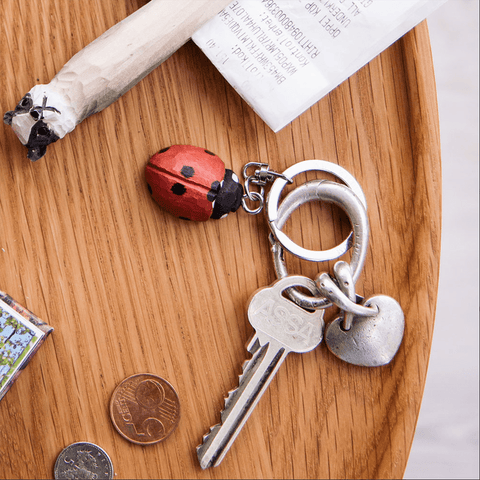 Wooden 'Lady Bird' Keyring by Wildlife Garden of Sweden - Curated Living