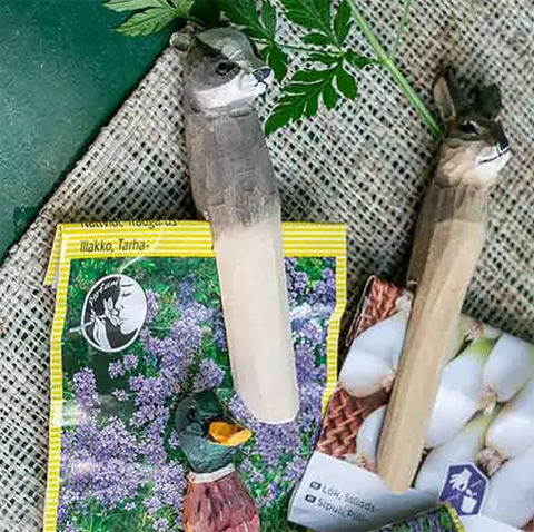 Wooden Peg 'Badger' by Wildlife Garden of Sweden - Curated Living