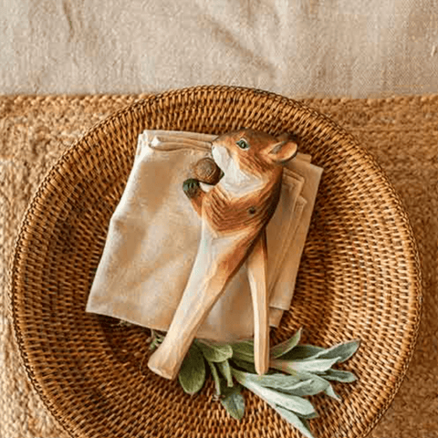 Wooden 'Squirrel' Nutcracker by Wildlife Garden of Sweden - Curated Living