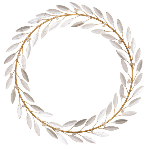 Wreath 'Olive Leaf Silver' 42cm by Bungalow of Denmark - Curated Living