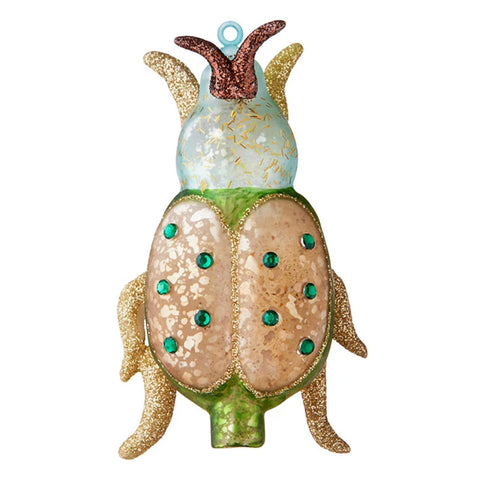 Xmas Ornament 'Scarab Green' Hanging Decoration by Bungalow of Denmark - Curated Living