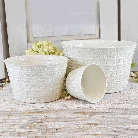 Handmade French Decorative Ceramic Bowl / Pot. Medium.