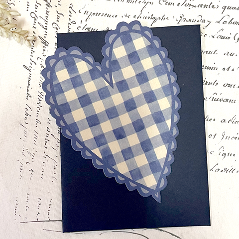 Blue Heart Mini Notecard.