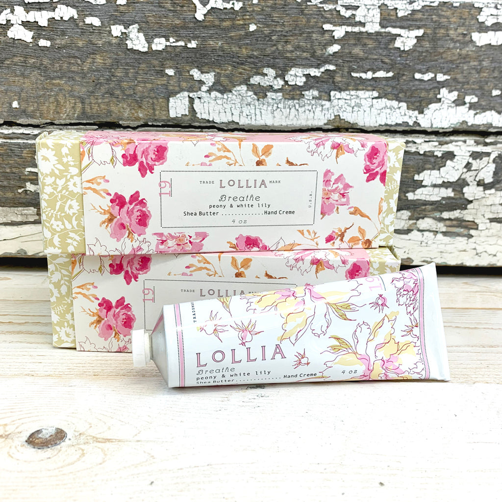 lollia peony & white lily Shea Butter Handcreme 'Breathe