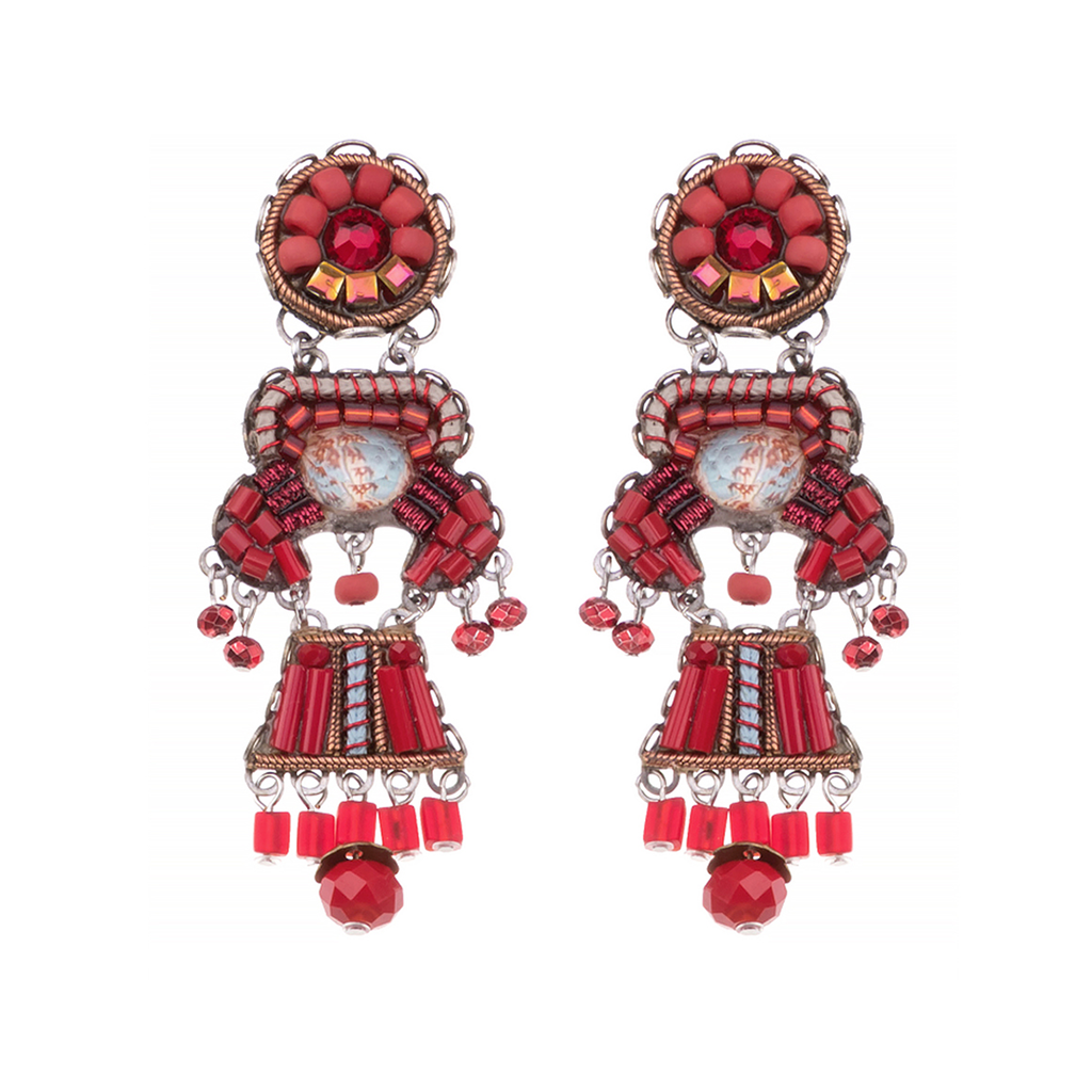 Red Roses Roone Earrings by Ayala Bar.
